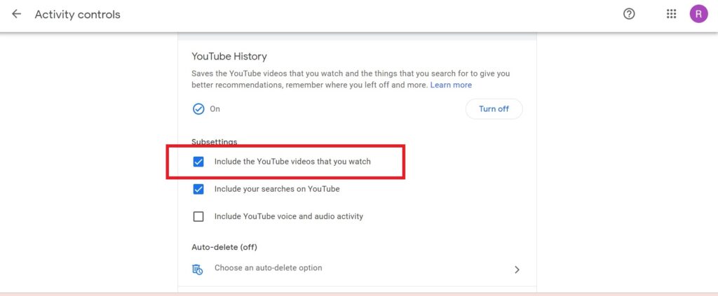 How to Pause YouTube watch History on YouTube Website